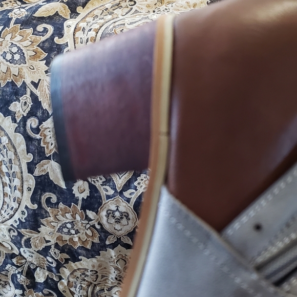 Yaoye Women's Sz 43 - Grey/Brown leather calf boots NIP - #41-T💛 - Picture 8 of 11